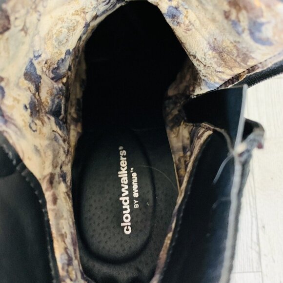 Cloudwalkers Westside Ankle Boots 7W Biker Western Strappy Stud Rhinestone Zip - Picture 14 of 16